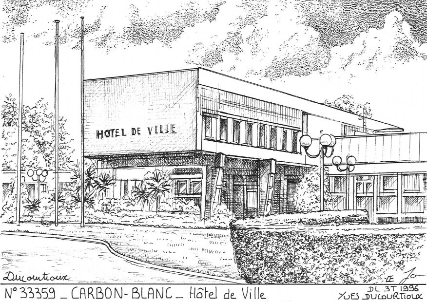 N 33359 - CARBON BLANC - hôtel de ville